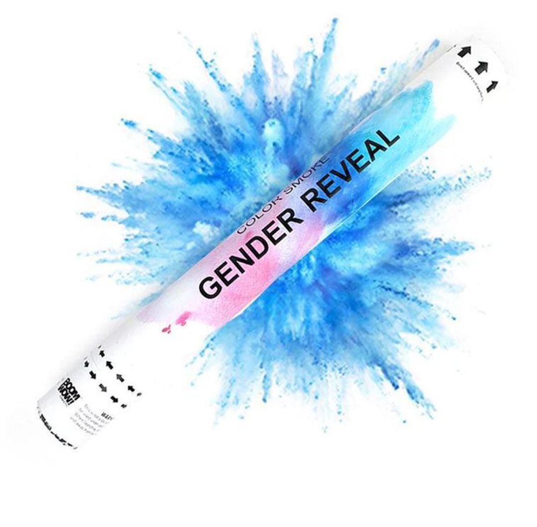 Gender Reveal Smoke Cannon - Pink or Blue image 1